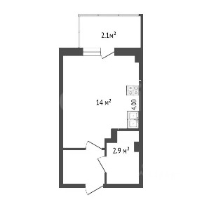 Продается студия, 23 м²