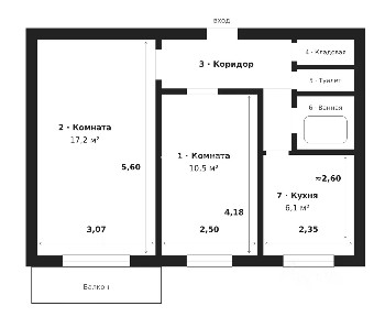 Продается 2-комн. квартира, 44 м²