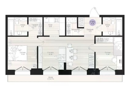 Продается 2-комн. квартира, 71,7 м²