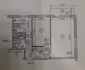 Продается 2-комн. квартира, 42,9 м²