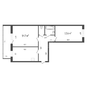 Продается 2-комн. квартира, 50,3 м²