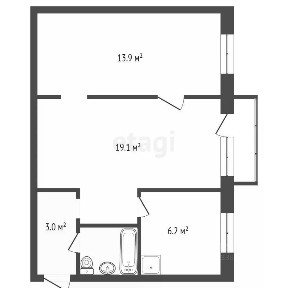 Продается 2-комн. квартира, 45,2 м²