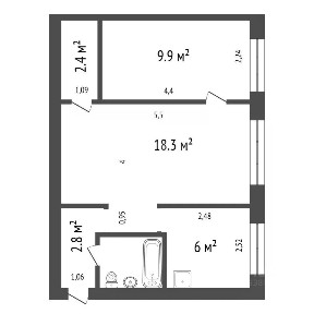 Продается 2-комн. квартира, 42 м²