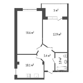 Продается 2-комн. квартира, 53,4 м²