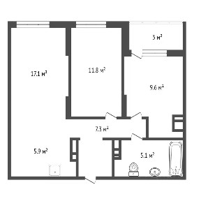 Продается 3-комн. квартира, 57,8 м²