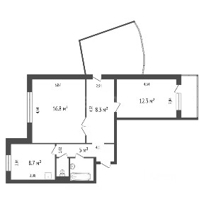 Продается 2-комн. квартира, 68 м²