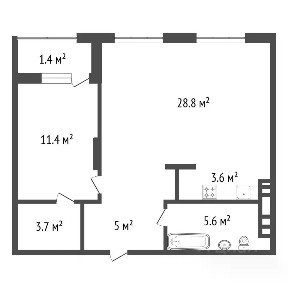 Продается 2-комн. квартира, 60 м²