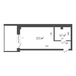 Продается студия, 22 м²