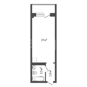 Продается студия, 25,1 м²