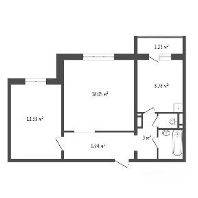 Продается 2-комн. квартира, 52,7 м²