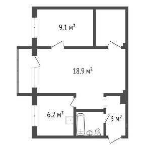 Продается 2-комн. квартира, 44,7 м²