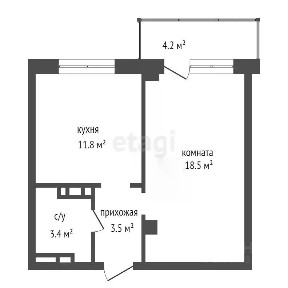 Продается 1-комн. квартира, 38,5 м²