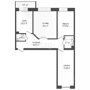 Продается 3-комн. квартира, 93,6 м²