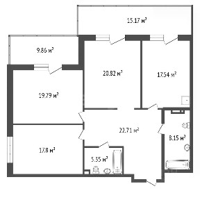 Продается 3-комн. квартира, 125 м²