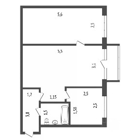 Продается 2-комн. квартира, 46,5 м²