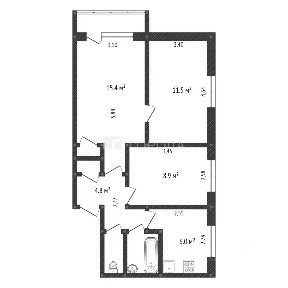 Продается 3-комн. квартира, 51,3 м²