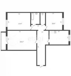 Продается 3-комн. квартира, 61,7 м²