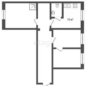 Продается 2-комн. квартира, 68,9 м²