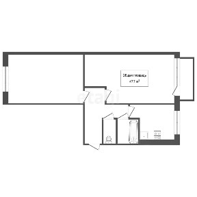 Продается 2-комн. квартира, 47,7 м²