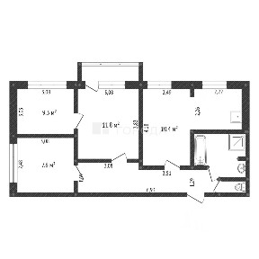 Продается 4-комн. квартира, 60 м²