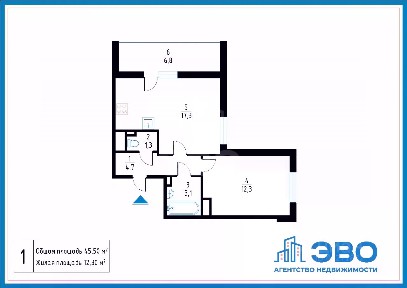 Сдается 1-комн. квартира, 39,4 м²