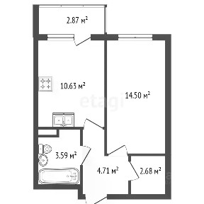 Продаются 1-комн. апартаменты, 35,9 м²