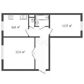 Продается 2-комн. квартира, 52,5 м²