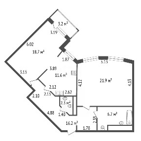 Продается 2-комн. квартира, 77 м²