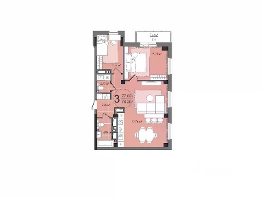 Продается 3-комн. квартира, 80,93 м²
