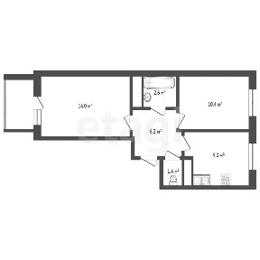 Продается 2-комн. квартира, 45,6 м²