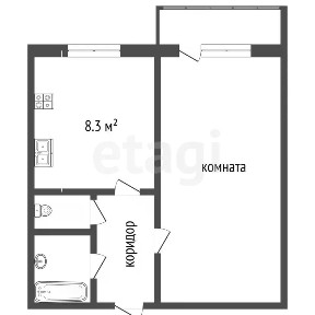 Продается 1-комн. квартира, 34,1 м²