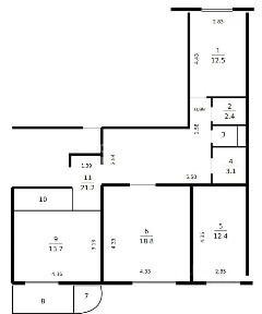 Продается 3-комн. квартира, 88 м²