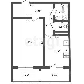 Продается 1-комн. квартира, 42 м²