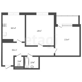Продается 2-комн. квартира, 59 м²