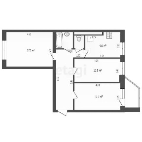 Продается 3-комн. квартира, 63,8 м²