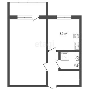 Продается 1-комн. квартира, 31,8 м²