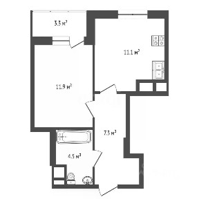 Продается 1-комн. квартира, 35,2 м²