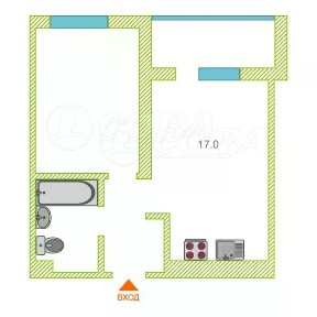 Продается 1-комн. квартира, 42 м²