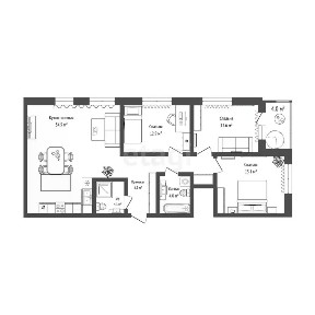 Продается 3-комн. квартира, 92,7 м²