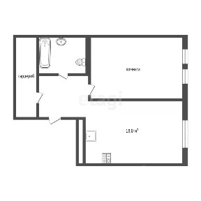 Продается 1-комн. квартира, 46,8 м²