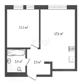Продается 1-комн. квартира, 40,3 м²