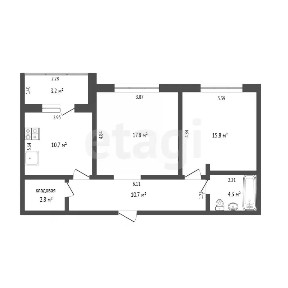 Продается 2-комн. квартира, 63,2 м²