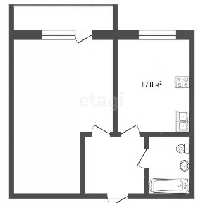 Продается 1-комн. квартира, 35,1 м²