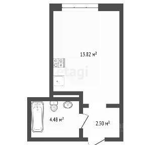 Продается студия, 20,6 м²