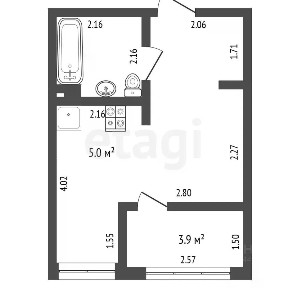 Продается студия, 21,5 м²