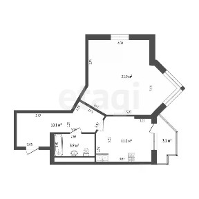 Продается 1-комн. квартира, 47,95 м²