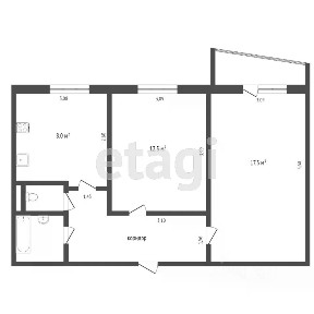 Продается 2-комн. квартира, 50,3 м²