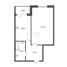 Продается 1-комн. квартира, 48,2 м²