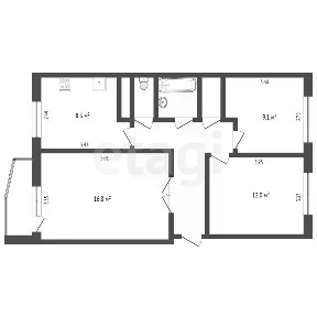 Продается 3-комн. квартира, 58,7 м²