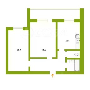 Продается 2-комн. квартира, 46 м²